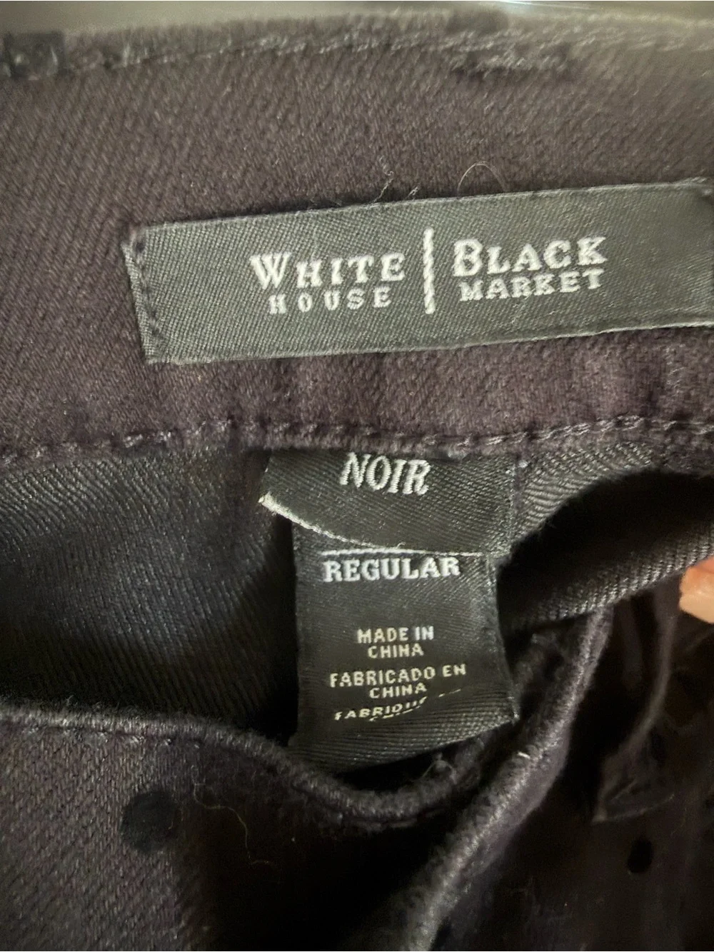White House Black Market noir Jeans M Regular Black Low Rise skinny boho office